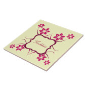 Göttin Blumenstrauß, rosa Fliese (Seite)