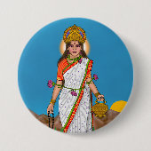 Göttin Brahmacharini Knopf Button (Vorderseite)