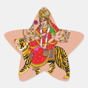Göttin Chandraghanta Aufkleber