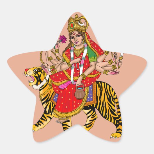Göttin Chandraghanta Aufkleber (Vorderseite)