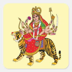 Göttin Chandraghanta Aufkleber