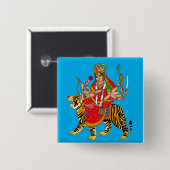 Göttin Chandraghanta Knopf Button (Vorne & Hinten)