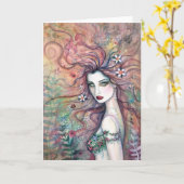 Göttin der Blume-Karte von Molly Harrison Karte (Gelbe Blume)