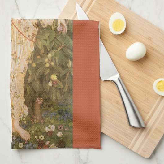 Göttin der Blüten und Blume, Flora von Morgan Geschirrtuch (Viertel Falte)