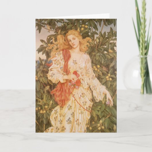 Göttin der Blüten und Blume, Flora von Morgan Karte (Vorderseite)