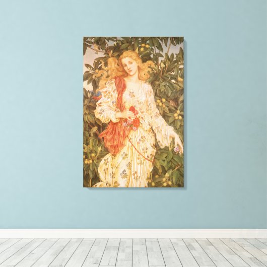 Göttin der Blüten und Blume, Flora von Morgan Leinwanddruck (Insitu (Holzboden))