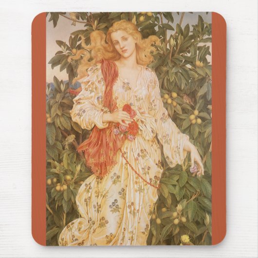 Göttin der Blüten und Blume, Flora von Morgan Mousepad (Vorne)