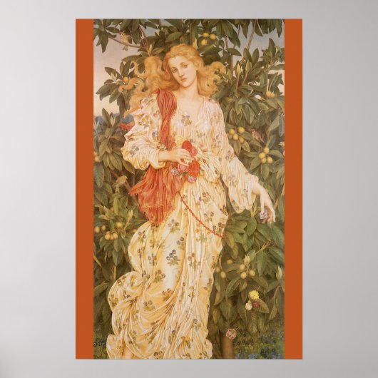 Göttin der Blüten und Blume, Flora von Morgan Poster (Vorne)