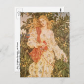 Göttin der Blüten und Blume, Flora von Morgan Postkarte (Vorne/Hinten)