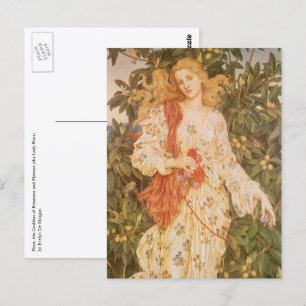 Göttin der Blüten und Blume, Flora von Morgan Postkarte