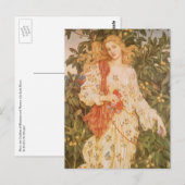 Göttin der Blüten und Blume, Flora von Morgan Postkarte (Vorne/Hinten)