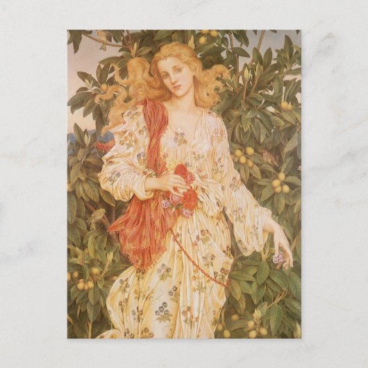 Göttin der Blüten und Blume, Flora von Morgan Postkarte (Vorderseite)