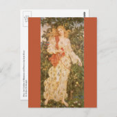 Göttin der Blüten und Blume, Flora von Morgan Postkarte (Vorne/Hinten)