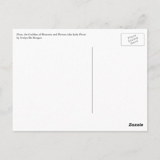 Göttin der Blüten und Blume, Flora von Morgan Postkarte (Rückseite)