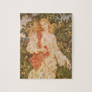 Göttin der Blüten und Blumen, Flora von Morgan Puzzle