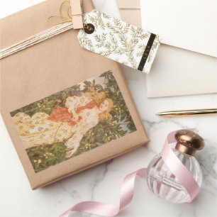 Göttin der Blüten und Blumen, Flora von Morgan Rechteckiger Aufkleber