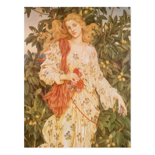 Göttin der Blüten und der Blumen, Flora durch Postkarte Zazzle.de