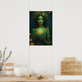 Göttin der Erde - Naturschutz Fantasy Art Poster (Küche)