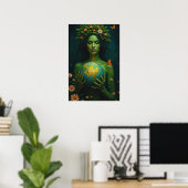 Göttin der Erde - Naturschutz Fantasy Art Poster (Heimbüro)