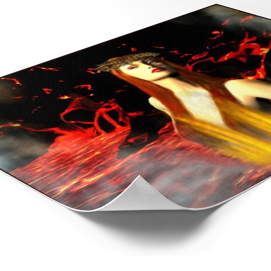 Göttin der Feuerdruckerei Poster (Ecke)