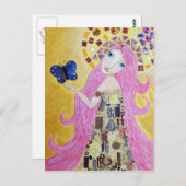 Göttin der Freiheit Postkarte (Vorne/Hinten)