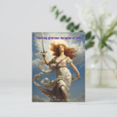 Göttin der Freiheit und Freiheit Postkarte (Stehend Vorderseite)