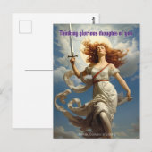 Göttin der Freiheit und Freiheit Postkarte (Vorne/Hinten)
