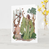 Göttin der Frühlings-Gruß-Karte Karte (Gelbe Blume)