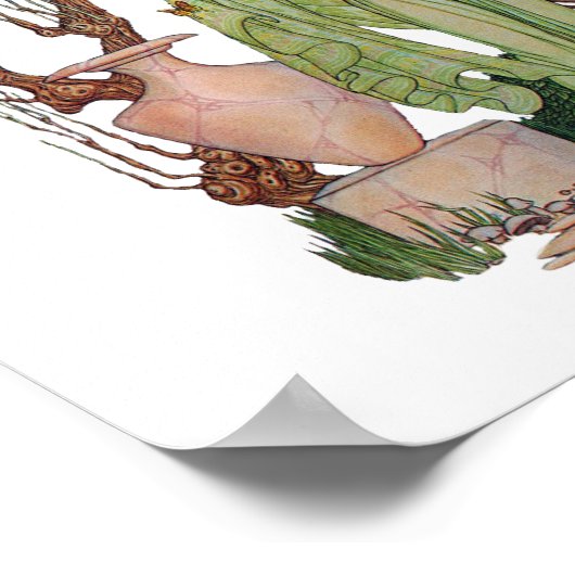 Göttin der Frühlingsdruckerei Poster (Ecke)