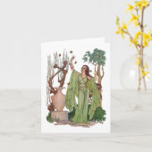 Göttin der Frühlingsnotecard Karte (Gelbe Blume)