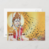 Göttin der Honig-Bienen-alten geistigen schöner Postkarte (Vorne/Hinten)