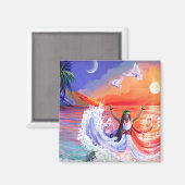 Göttin der Intuition im Hawaii Beach Magnet (Vorderseite/Rückseite)