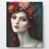 Göttin der Liebe Atemberaubende Blume Portrait Tab Fotoplatte (Vorderseite)