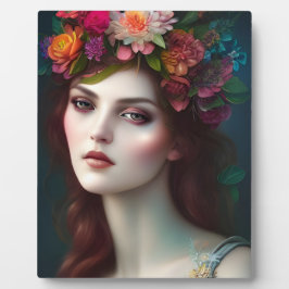 Göttin der Liebe Atemberaubende Blume Portrait Tab Fotoplatte