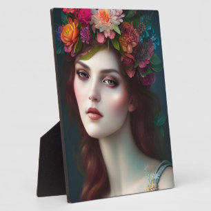 Göttin der Liebe Atemberaubende Blume Portrait Tab Fotoplatte