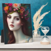 Göttin der Liebe Atemberaubende Blume Portrait Tab Fotoplatte (Seite)