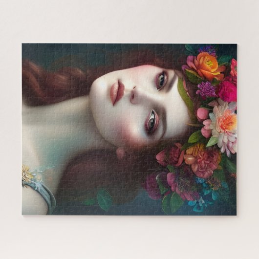Göttin der Liebe Portrait der Atemberaubenden Blum Puzzle (Horizontal)
