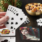 Göttin der Liebe Portrait der Atemberaubenden Blum Spielkarten (In Situ)