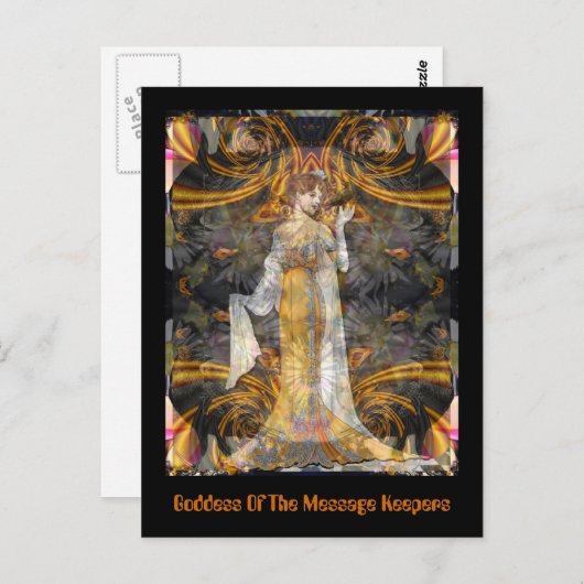 Göttin der Meldungswahrer Postkarte (Vorne/Hinten)