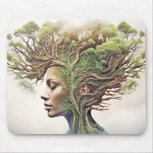 Göttin der Natur Mystische ätherische Fantasiewelt Mousepad