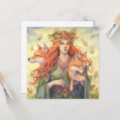 Göttin der Sommersolstice Karte (Vorderseite/Rückseite Beispiel)