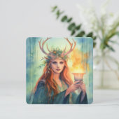 Göttin der Sommersolstice Karte (Stehend Vorderseite)