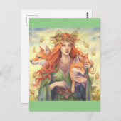 Göttin der Sommersolstice Postkarte (Vorne/Hinten)