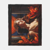 Göttin der Sonne Art Deco Romantischer Glamour Fleecedecke (Vorderseite)