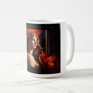Göttin der Sonne Art Deco Romantischer Glamour Kaffeetasse