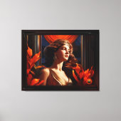 Göttin der Sonne Art Deco Romantischer Glamour Leinwanddruck (Vorderseite)