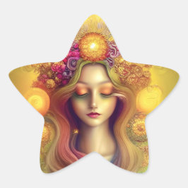 Göttin der Sonne Stern-Aufkleber