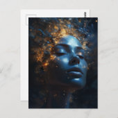 Göttin der Sterne Postkarte (Vorne/Hinten)