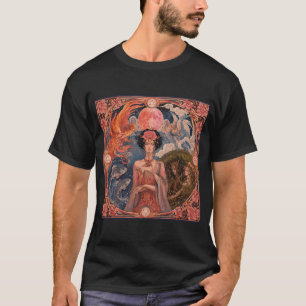 Göttin der vier Elemente - Art Nouveau, Rosa M T-Shirt