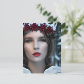 Göttin der Winterpostkarte Postkarte (Stehend Vorderseite)